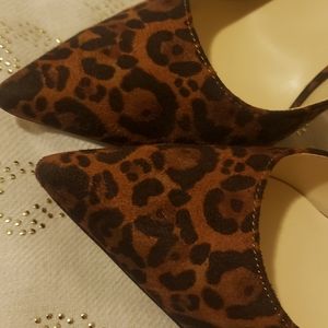 Leopard print stilettos